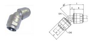 45 degree infinity elbow