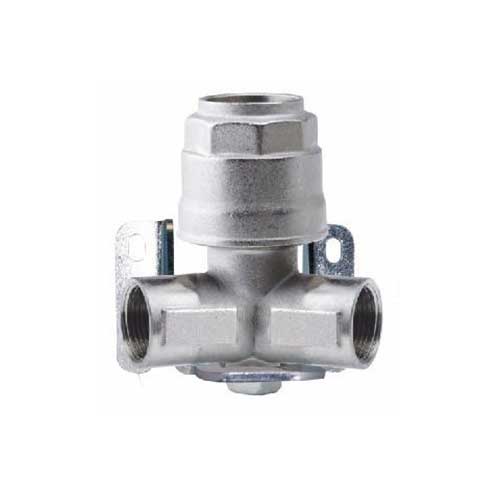 Double Outlet 45 Degree Elbow 1/2" NPT Female With Mounting Bracket - Pipe Input