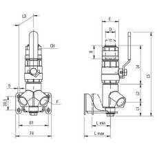 Double Outlet 45 Degree Elbow 1/2" NPT Female With Mounting Bracket - Pipe Input