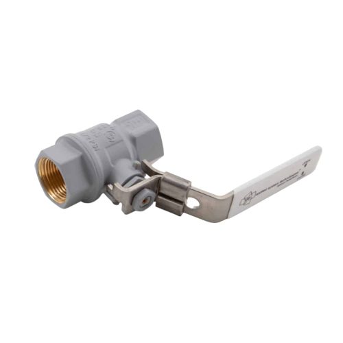 Metal ball valve with lever handle