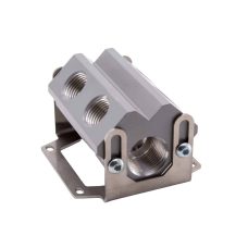 Stainless steel plumbing pipe manifold.